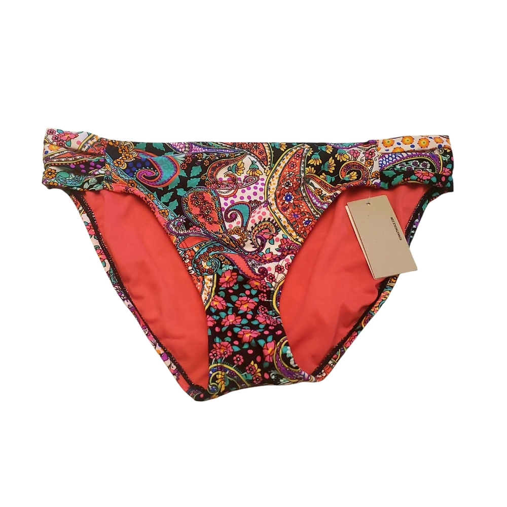 Kenneth Cole Reaction Colorful Paisley Bikini Bottom